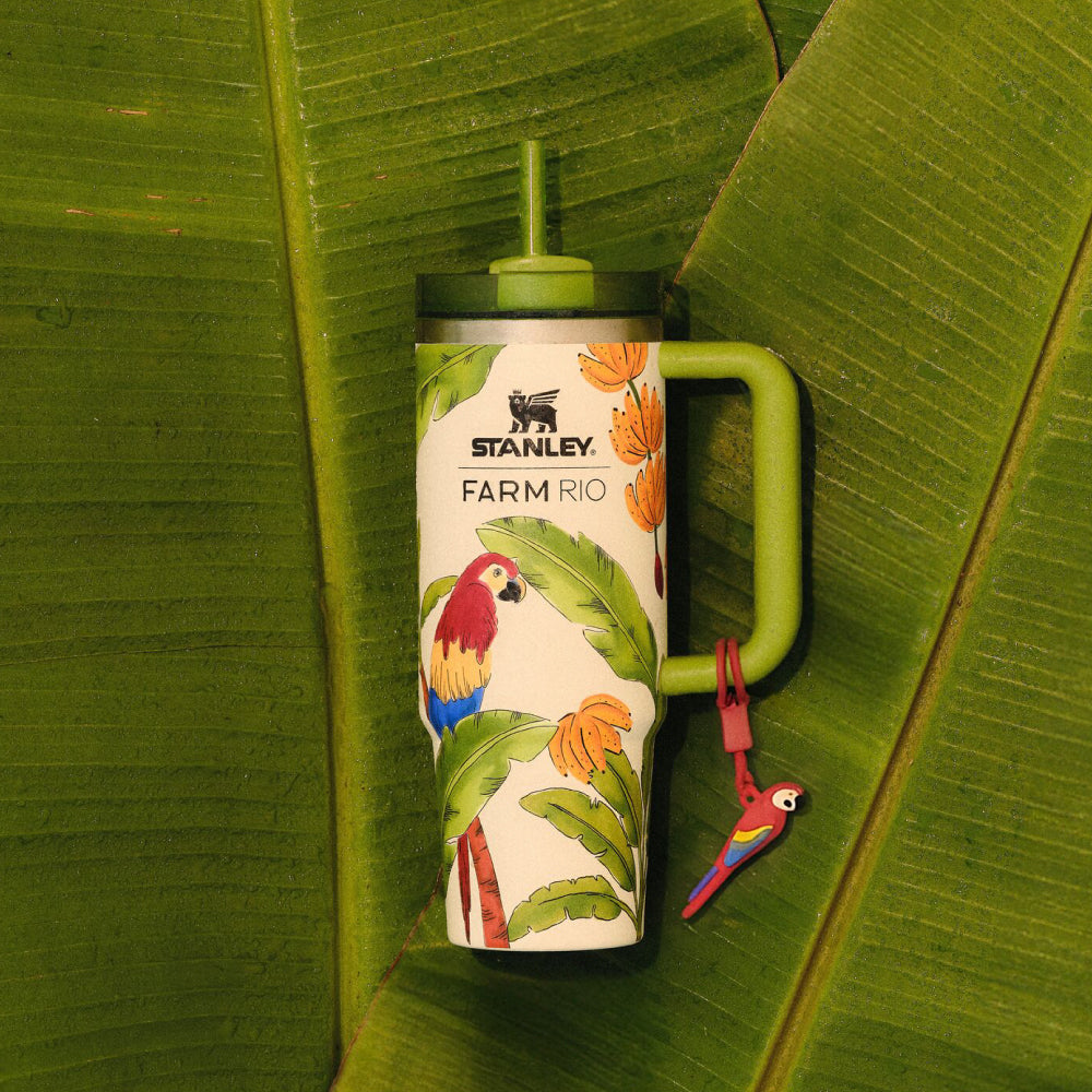 Stanley 1913 x FARM RIO Quencher 吸管隨手杯2.0 | 0.88L | 熱帶綠境