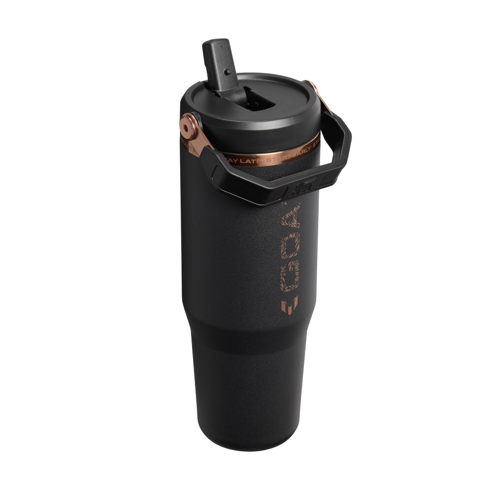 Messi x Stanley 1913 經典系列 IceFlow 手提吸管杯2.0 | 0.88L | Messi GOAT Black