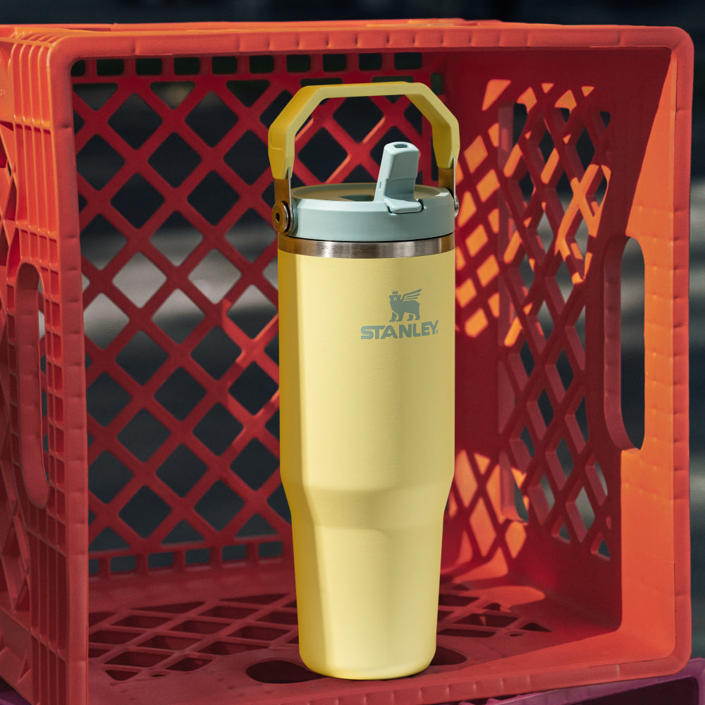 IceFlow 手提吸管杯2.0 | 0.88L | 萊姆黃