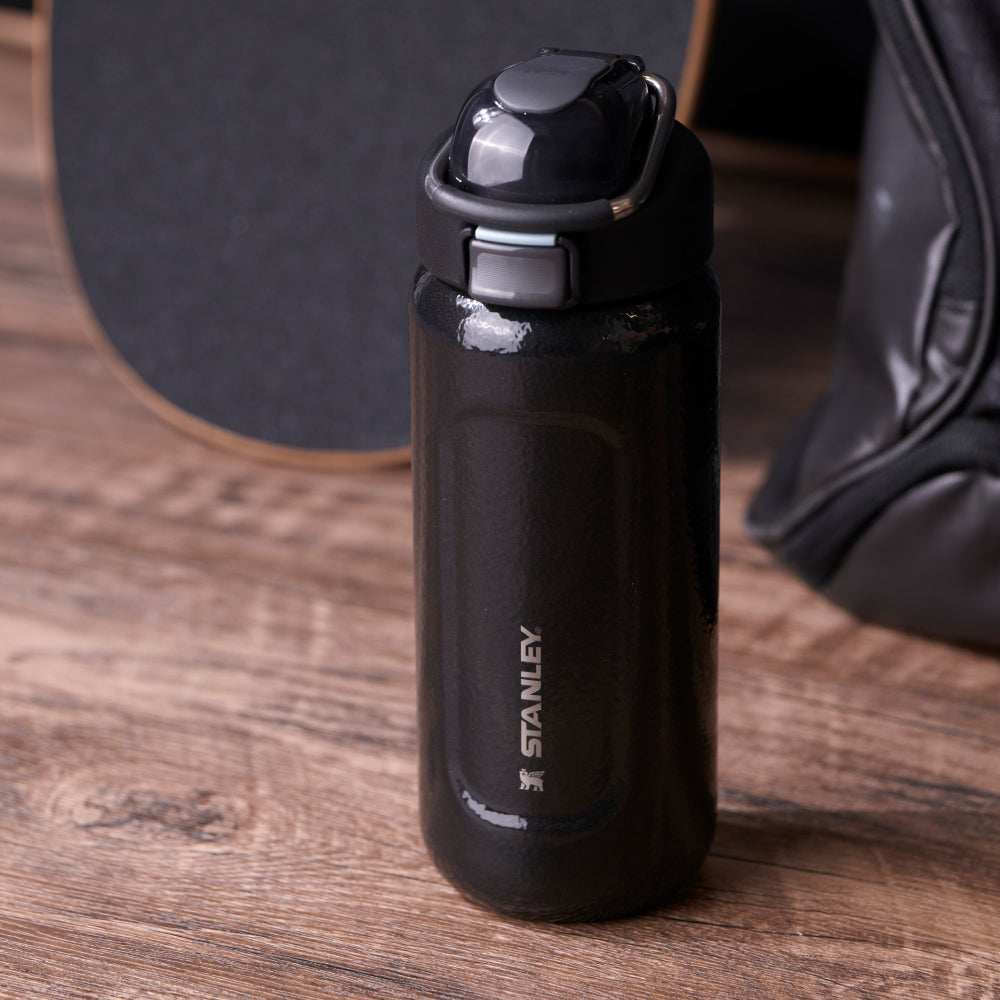 Wellspring 彈蓋提環水壺 | 0.47L |  錘紋黑