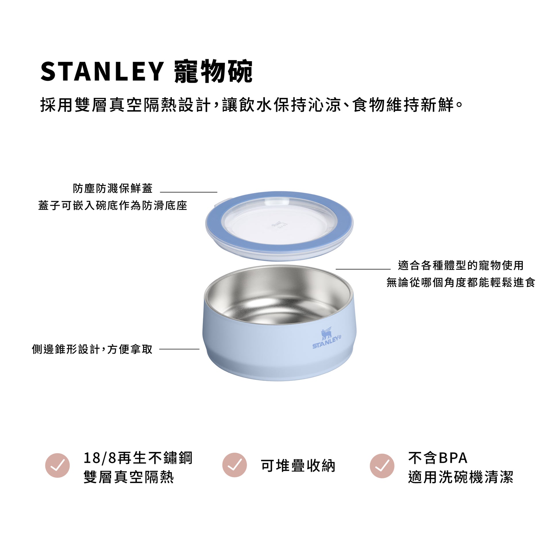 STANLEY 寵物碗 | 0.7L | 牛仔粉帽