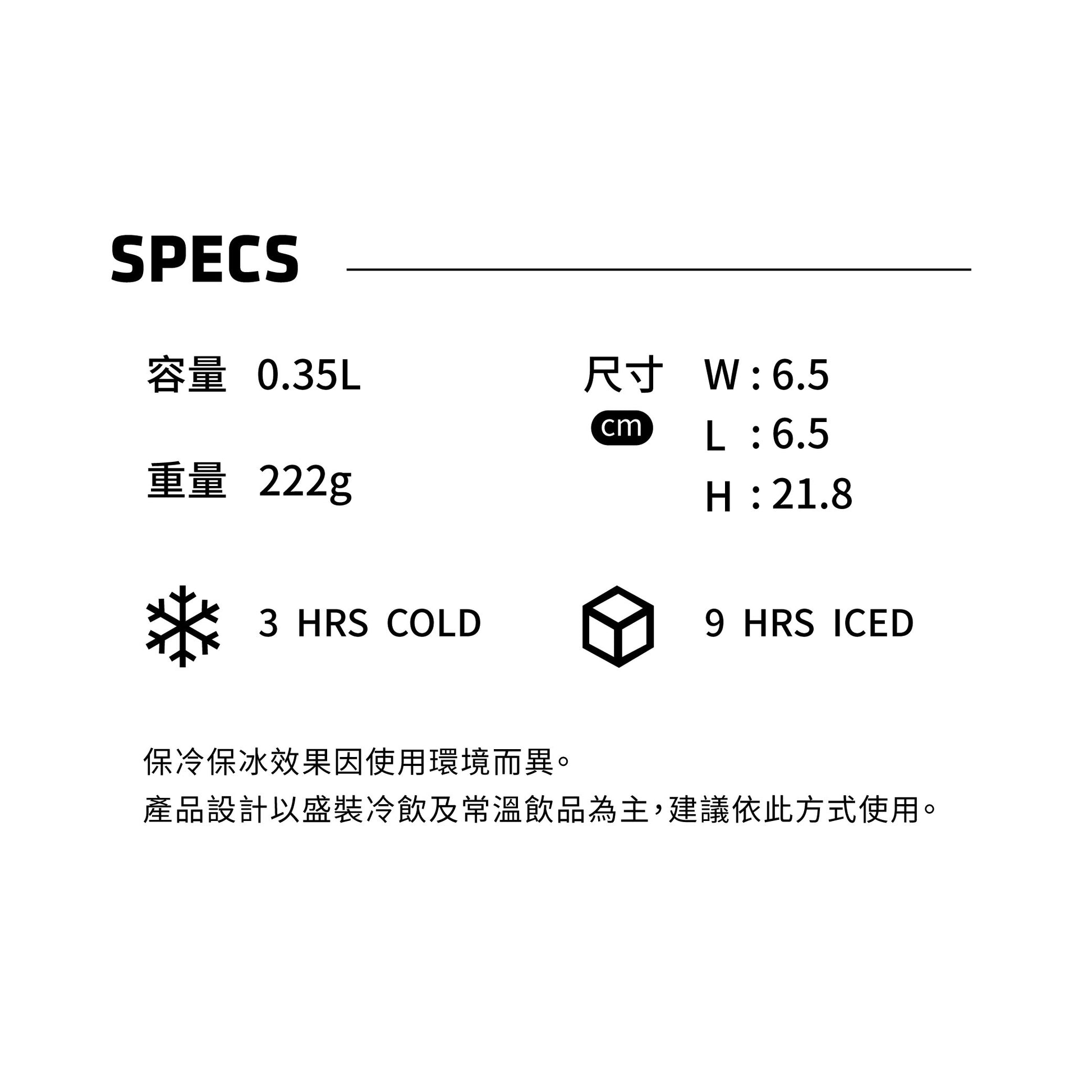 ALL DAY 系列 曲線隨行瓶 0.35L | 光澤暮光藍