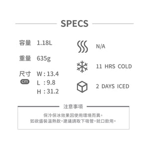 Quencher 吸管隨手杯2.0 | 1.18L | 蜜桃粉